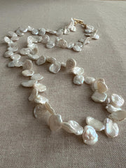 Keshi Pearl Necklace: 14k Gold Filled Clasp, Freshwater Pearls