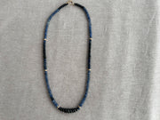 Sapphire Necklace: 14k Gold Accents,  Boho Gemstone Jewelry