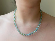 Sky Blue Topaz and Peridot Gemstone Necklace: 14k Gold Filled Gemstone Boho Jewelry