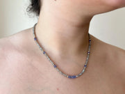 Labradorite and Tanzanite Necklace: 14k Gold Filled, Gemstone Boho Jewelry