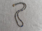 Labradorite and Tanzanite Necklace: 14k Gold Filled, Gemstone Boho Jewelry