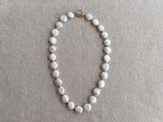 Coin Pearl Necklace: 14k Gold Filled Accents, Freshwater Pearls, High Luster