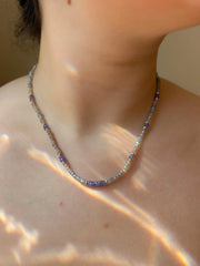 Labradorite and Tanzanite Necklace: 14k Gold Filled, Gemstone Boho Jewelry