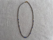 Labradorite and Tanzanite Necklace: 14k Gold Filled, Gemstone Boho Jewelry