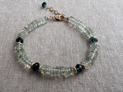 Prasiolite Bracelet with London Blue Topaz Accents