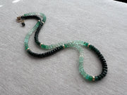 Emerald Ombre Necklace, May Birthstone, Timeless Boho Style Necklace