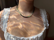Emerald Ombre Necklace, May Birthstone, Timeless Boho Style Necklace
