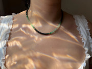 Emerald Ombre Necklace, May Birthstone, Timeless Boho Style Necklace