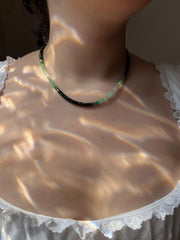 Emerald Ombre Necklace, May Birthstone, Timeless Boho Style Necklace