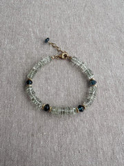 Prasiolite Bracelet with London Blue Topaz Accents