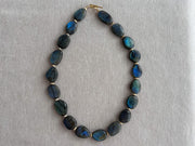 Labradorite Necklace with Gold Accents