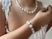 Coin Pearl Bracelet: Freshwater Pearls, 14k Gold Filled Accents, Handmade