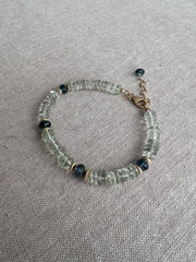 Prasiolite Bracelet with London Blue Topaz Accents