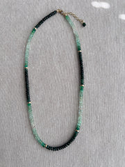 Emerald Ombre Necklace, May Birthstone, Timeless Boho Style Necklace