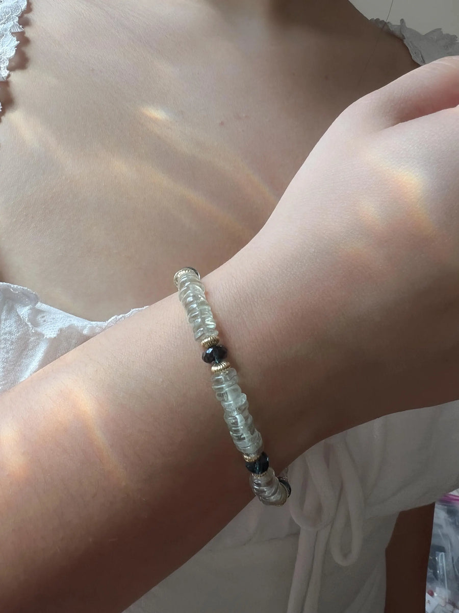 Prasiolite Bracelet with London Blue Topaz Accents