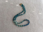 Fluorite Necklace, Swiss BlueTopaz Accents, Boho Gemstone Jewelry