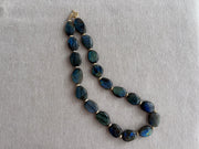 Labradorite Necklace with Gold Accents