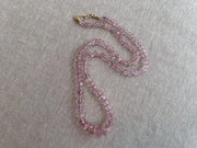 Pink Morganite Necklace, Hand Knotted Gemstones, Boho Gemstone Jewelry