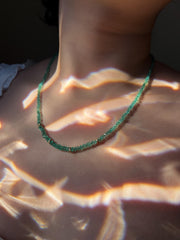 Colombian Emerald Necklace, 14k Solid Gold Accents, Fine Gemstone Jewelry