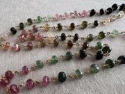Tourmaline Necklace, 14k Gold Filled Wire Wrapping, Fine Boho Jewelry