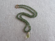 Kyanite Necklace, Carved Lemon Quartz Pendant, Boho Gemstone Jewelry