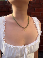 Kyanite Necklace, Carved Lemon Quartz Pendant, Boho Gemstone Jewelry