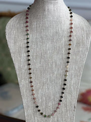 Tourmaline Necklace, 14k Gold Filled Wire Wrapping, Fine Boho Jewelry