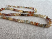 Golden Zircon Necklace, Hand Knotted Gemstones, Boho Gemstone Jewelry