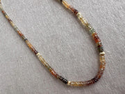 Golden Zircon Necklace, Hand Knotted Gemstones, Boho Gemstone Jewelry