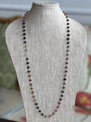 Tourmaline Necklace, 14k Gold Filled Wire Wrapping, Fine Boho Jewelry
