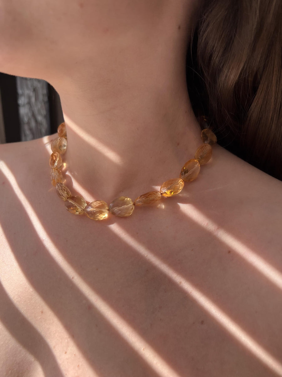 Citrine Nuggets Choker