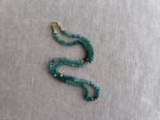 Grandidierite Necklace with Gold Accents, Fine Gemstone Jewelry