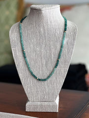 Grandidierite Necklace with Gold Accents, Fine Gemstone Jewelry