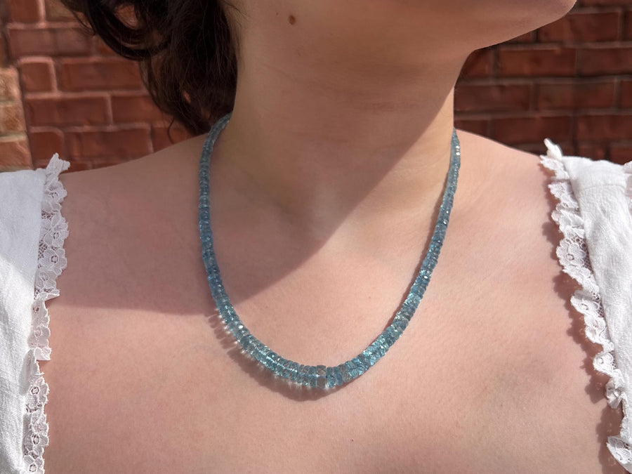 Santa Maria Aquamarine Necklace, Gem Grade