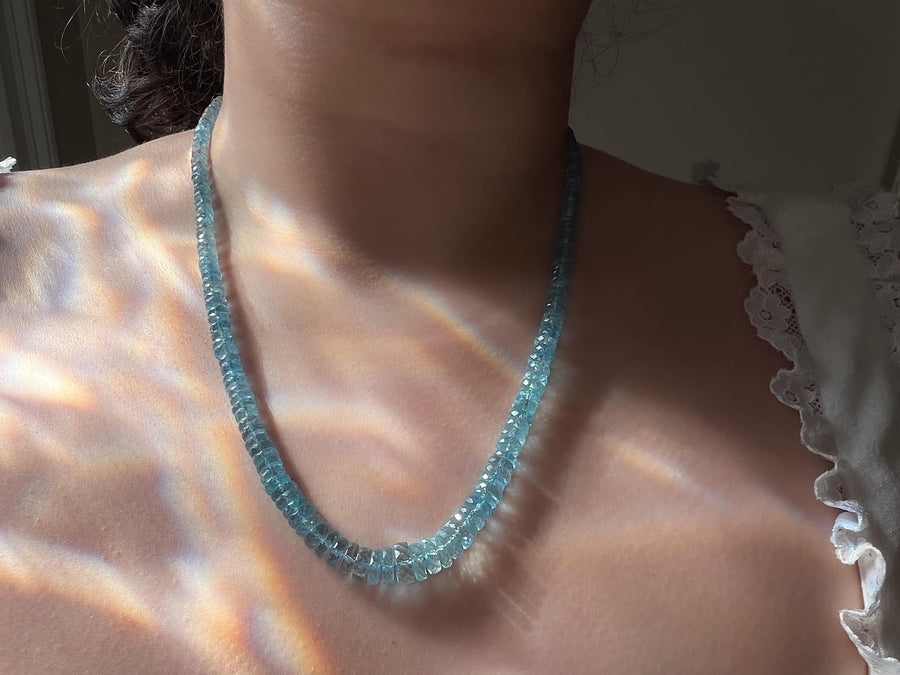 Santa Maria Aquamarine Necklace, Gem Grade