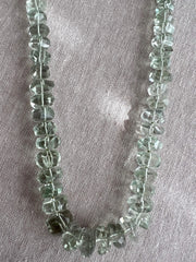 Prasiolite Twisted Nuggets Necklace, Green Amethyst, Fine Gemstone Jewelry