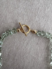 Prasiolite Twisted Nuggets Necklace, Green Amethyst, Fine Gemstone Jewelry