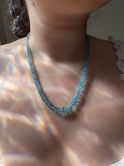 Santa Maria Aquamarine Necklace, Gem Grade