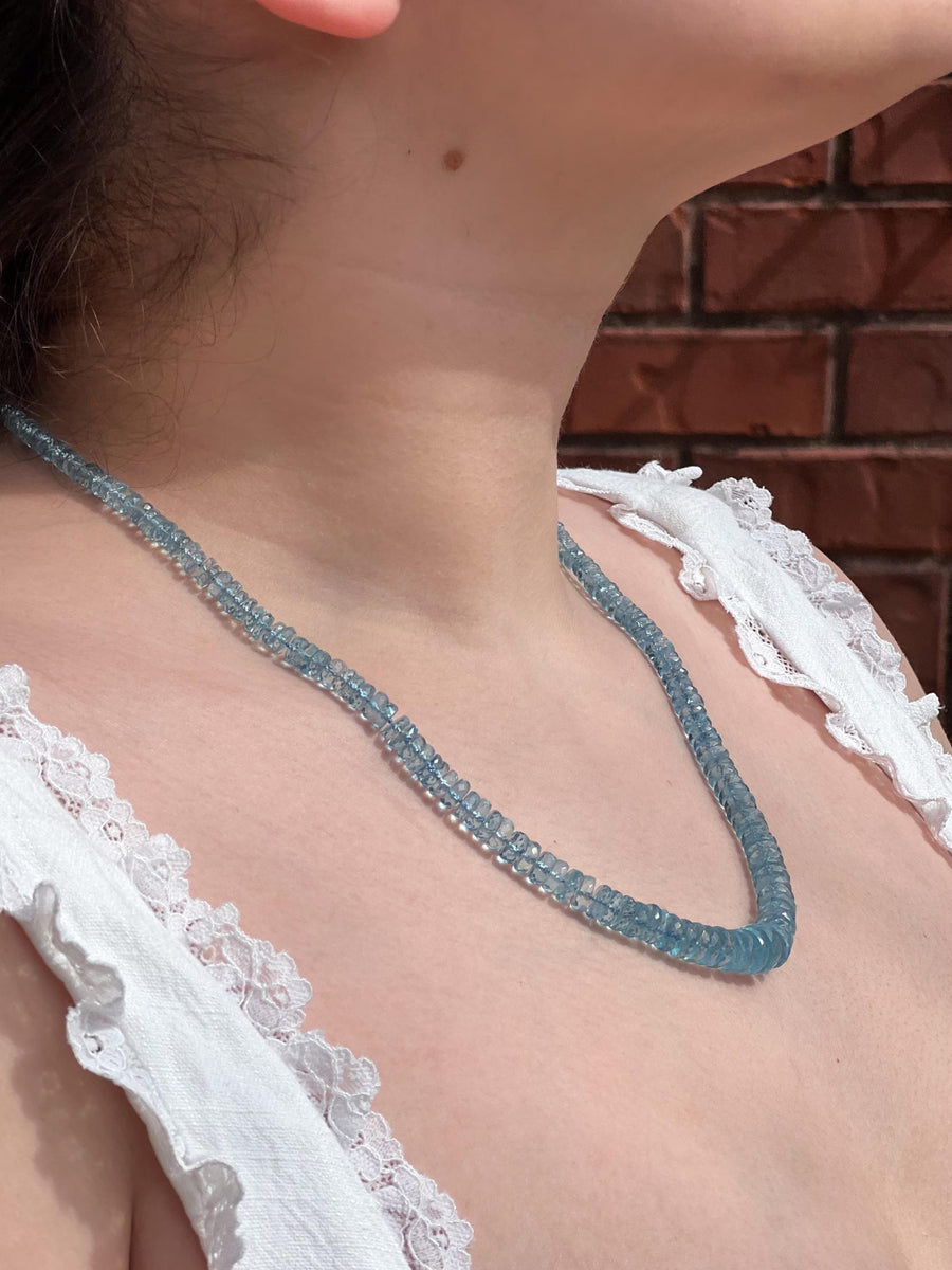 Santa Maria Aquamarine Necklace, Gem Grade