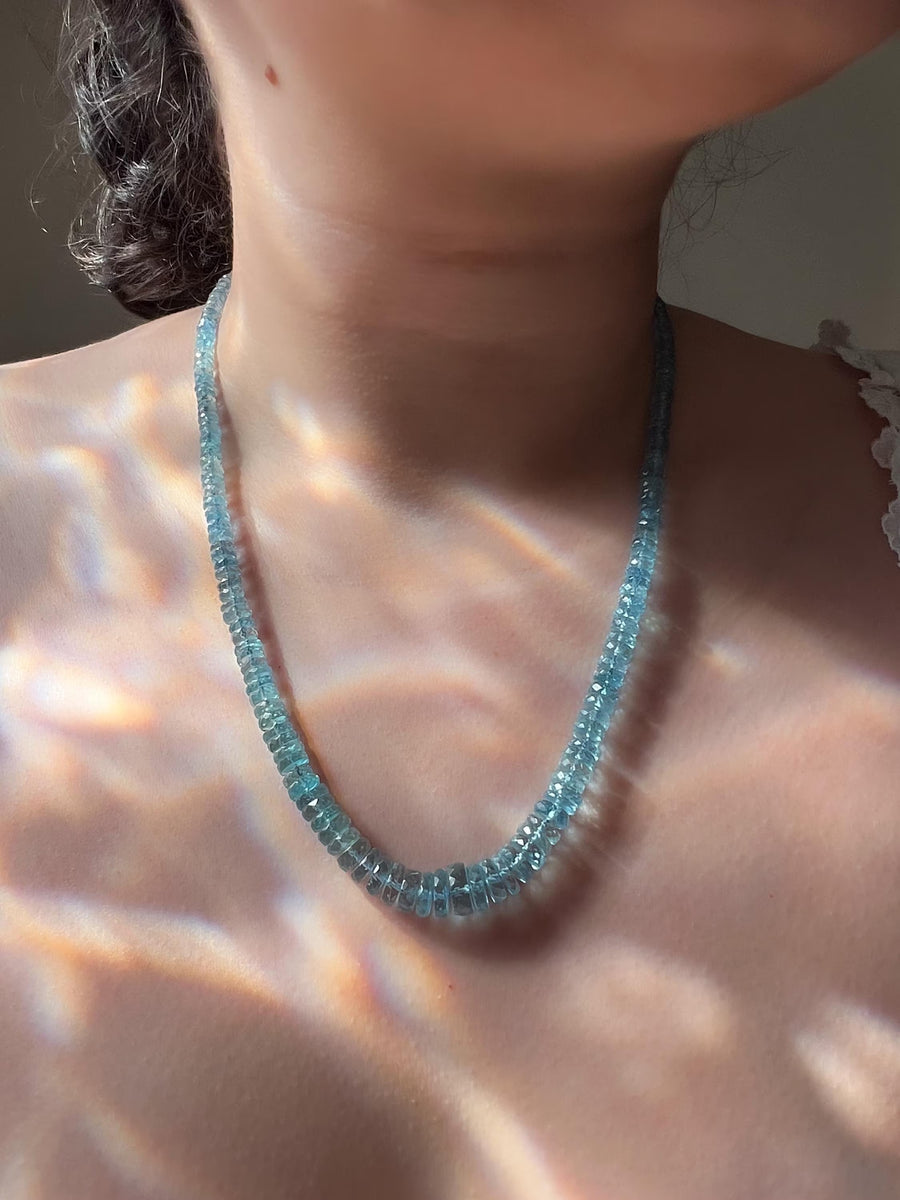 Santa Maria Aquamarine Necklace, Gem Grade