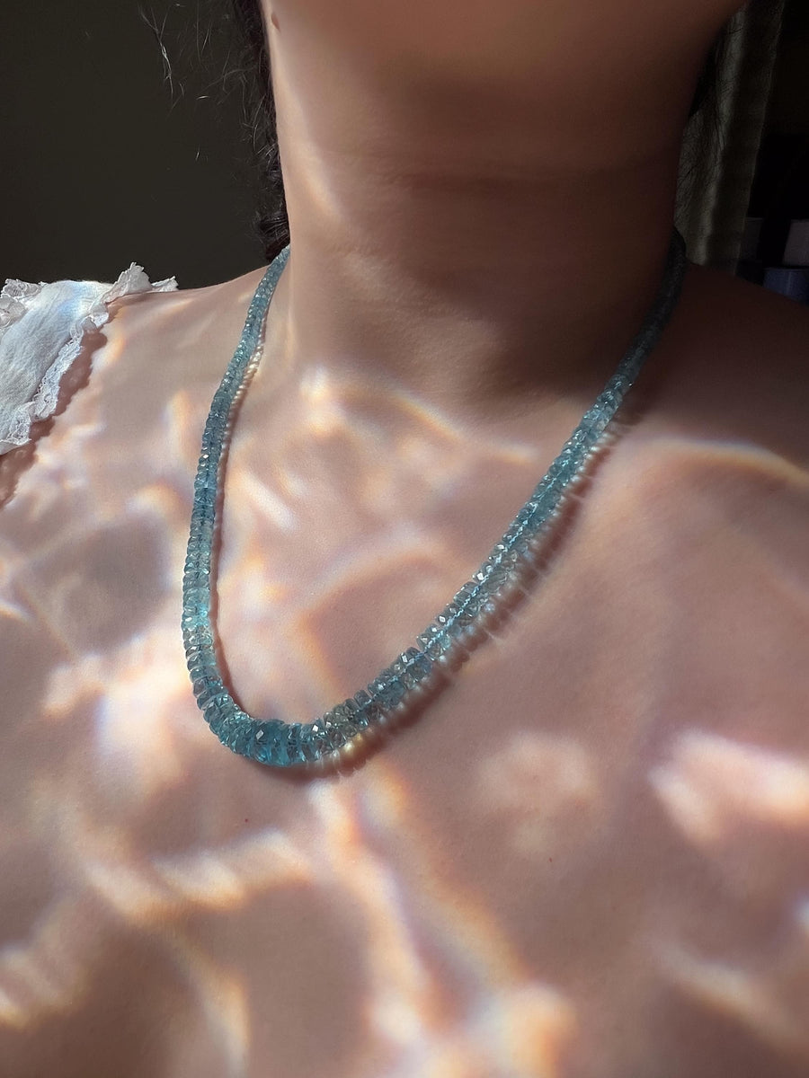 Santa Maria Aquamarine Necklace, Gem Grade