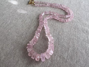 Pink Morganite Bolts Necklace, Fine Gemstone Jewelry