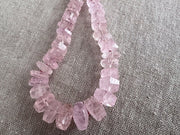 Pink Morganite Bolts Necklace, Fine Gemstone Jewelry