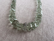 Prasiolite Twisted Nuggets Necklace, Green Amethyst, Fine Gemstone Jewelry