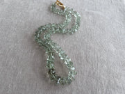 Prasiolite Twisted Nuggets Necklace, Green Amethyst, Fine Gemstone Jewelry