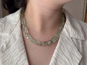 Prasiolite Twisted Nuggets Necklace, Green Amethyst, Fine Gemstone Jewelry