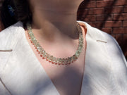 Prasiolite Twisted Nuggets Necklace, Green Amethyst, Fine Gemstone Jewelry