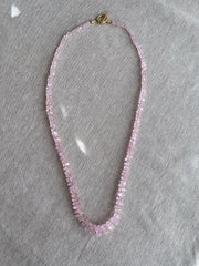Pink Morganite Bolts Necklace, Fine Gemstone Jewelry