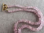 Pink Morganite Bolts Necklace, Fine Gemstone Jewelry