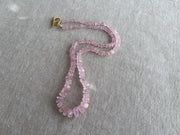 Pink Morganite Bolts Necklace, Fine Gemstone Jewelry